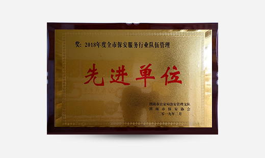 2018年度全市保安服務(wù)行業(yè)隊伍管理先進(jìn)單位